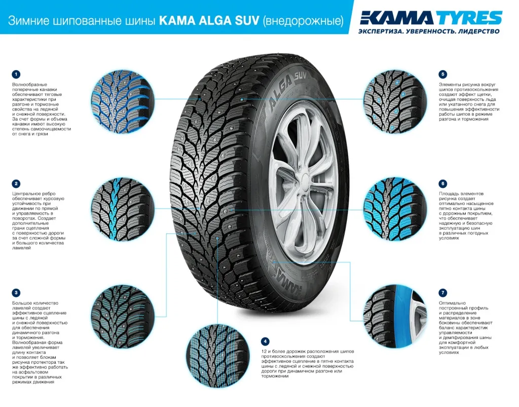 Зимние шипованные шины KAMA ALGA SUV (НК-532) 235/70 R16 в Новокузнецке Зимние шипованные шины KAMA ALGA SUV (НК-532) 235/70 R16 в Новокузнецке